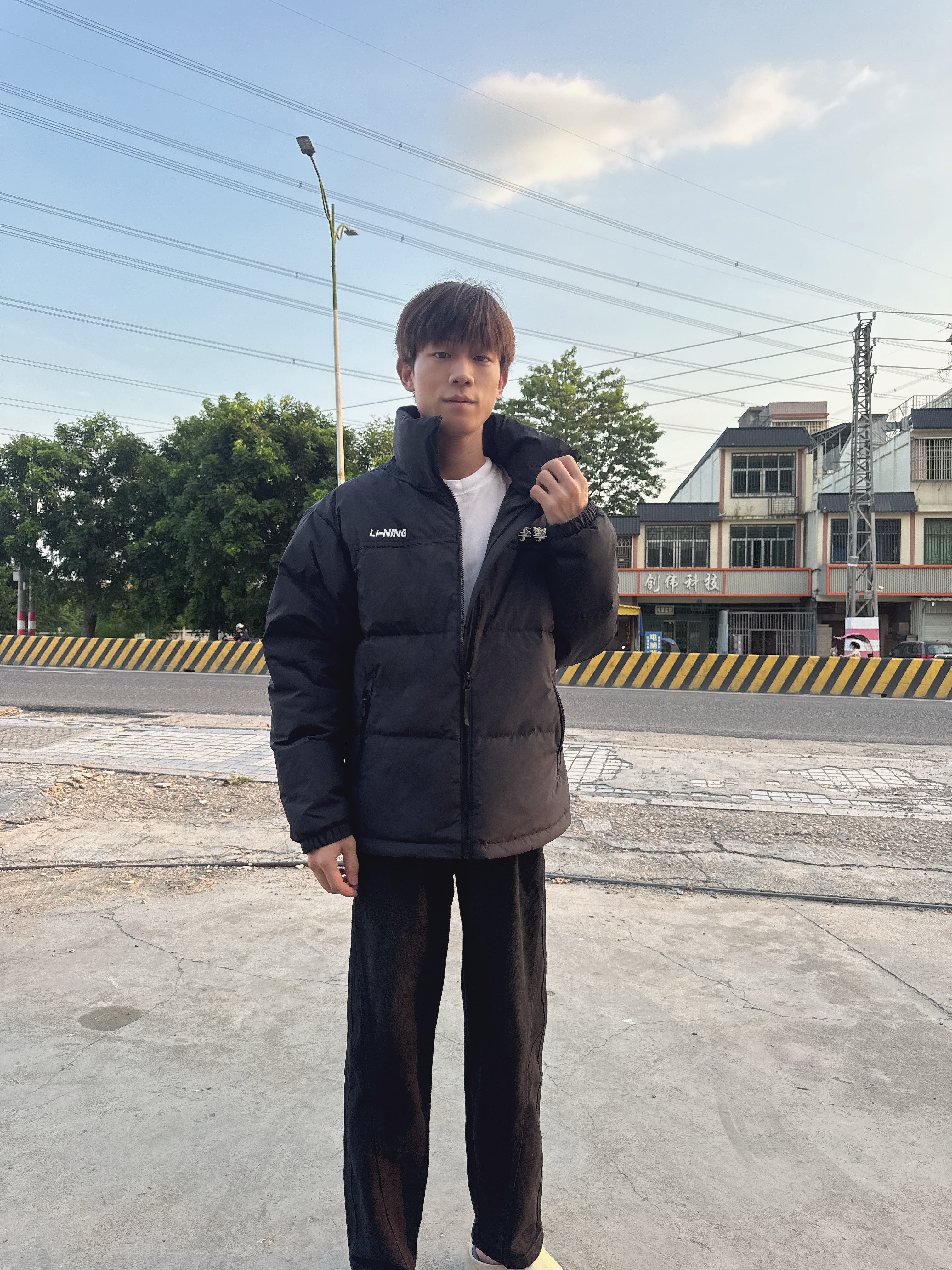 李宁火锅羽绒丨男女同款防泼水防风宽松秋冬鸭绒短羽绒服AYMV431 实拍图