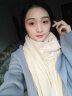 上海故事仿 羊绒围巾女冬款围巾披肩两用年会围巾 白色 实拍图