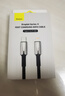 倍思 苹果数据线PD快充线20W充电线适用iPhone14/13/12ProMax/xs手机车载带夜灯编织加长 2米黑 实拍图