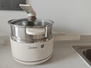 美的（Midea）电煮锅 小电锅 不锈钢0涂层电热锅 宿舍小锅多功能锅 1.6L学生寝室一体泡面小火锅XZC2017G 配蒸笼 实拍图
