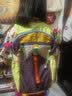 尤克达蒂（yookdd）登山包旅行包大容量男女多巴胺户外健身徒步背包双肩包女旅游轻便 轻便登山书包【黄配紫】 【不带挂件】 实拍图