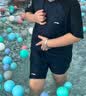 李宁（LI-NING）儿童泳衣男童中大童游泳衣分体泳裤383藏蓝泳镜泳帽套装170 实拍图