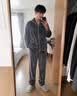 俞兆林睡衣男士秋冬季珊瑚绒加绒加厚可外穿保暖学生家居服26年新款套装 NSCJF-L017灰色兔纹拼接 【不掉毛不掉色套装】 2XL (180) （建议150斤-180斤） 实拍图