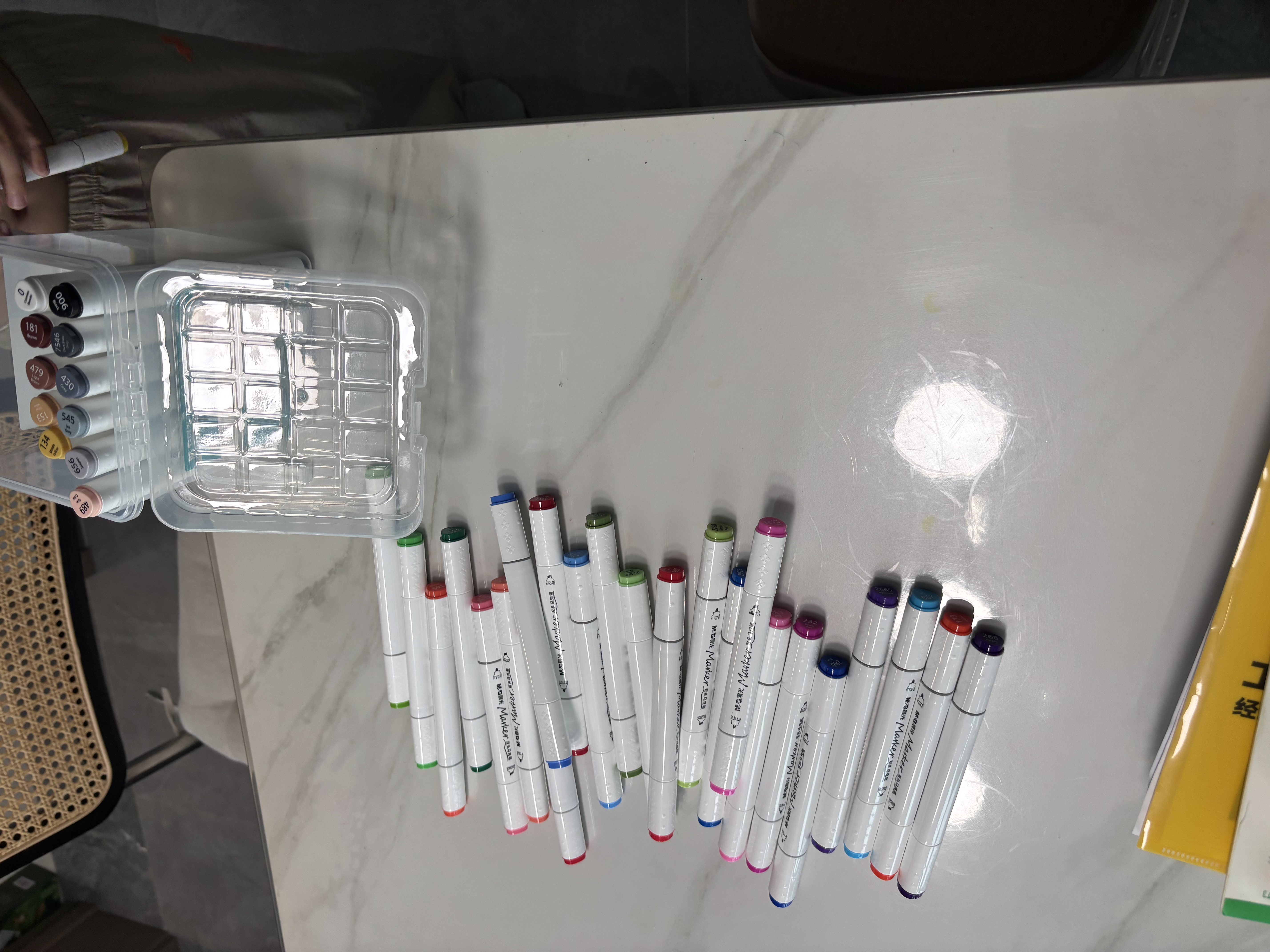 晨光文具36色三角杆双头马克笔纤维头水彩笔画笔记号笔荧光笔儿童女孩手工生日开学礼物APMV0924 实拍图