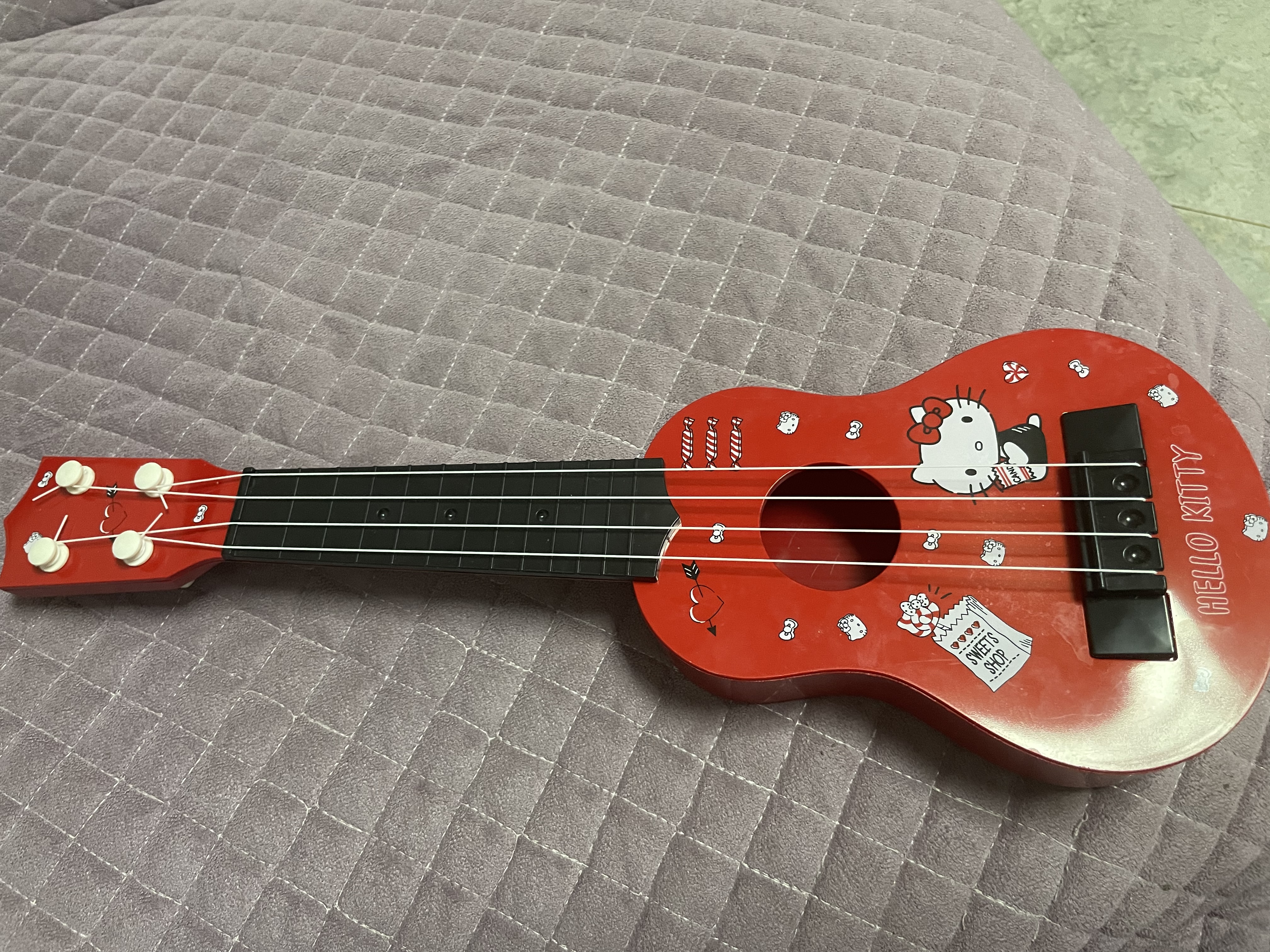 卡尔贝比hello kitty尤克里里儿童小吉他玩具可弹奏初学者生日礼物男女孩 实拍图