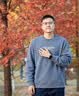 罗蒙卫衣男秋冬季圆领宽松长袖T恤打底衫外套男装YT01蓝色XL加绒可选 实拍图