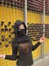 特步（XTEP）面罩冬季保暖骑行围脖防寒风帽子男女护脸颈围巾头套户外骑车装备 黑色【双面加绒-升级抽绳/防风】 均码 实拍图