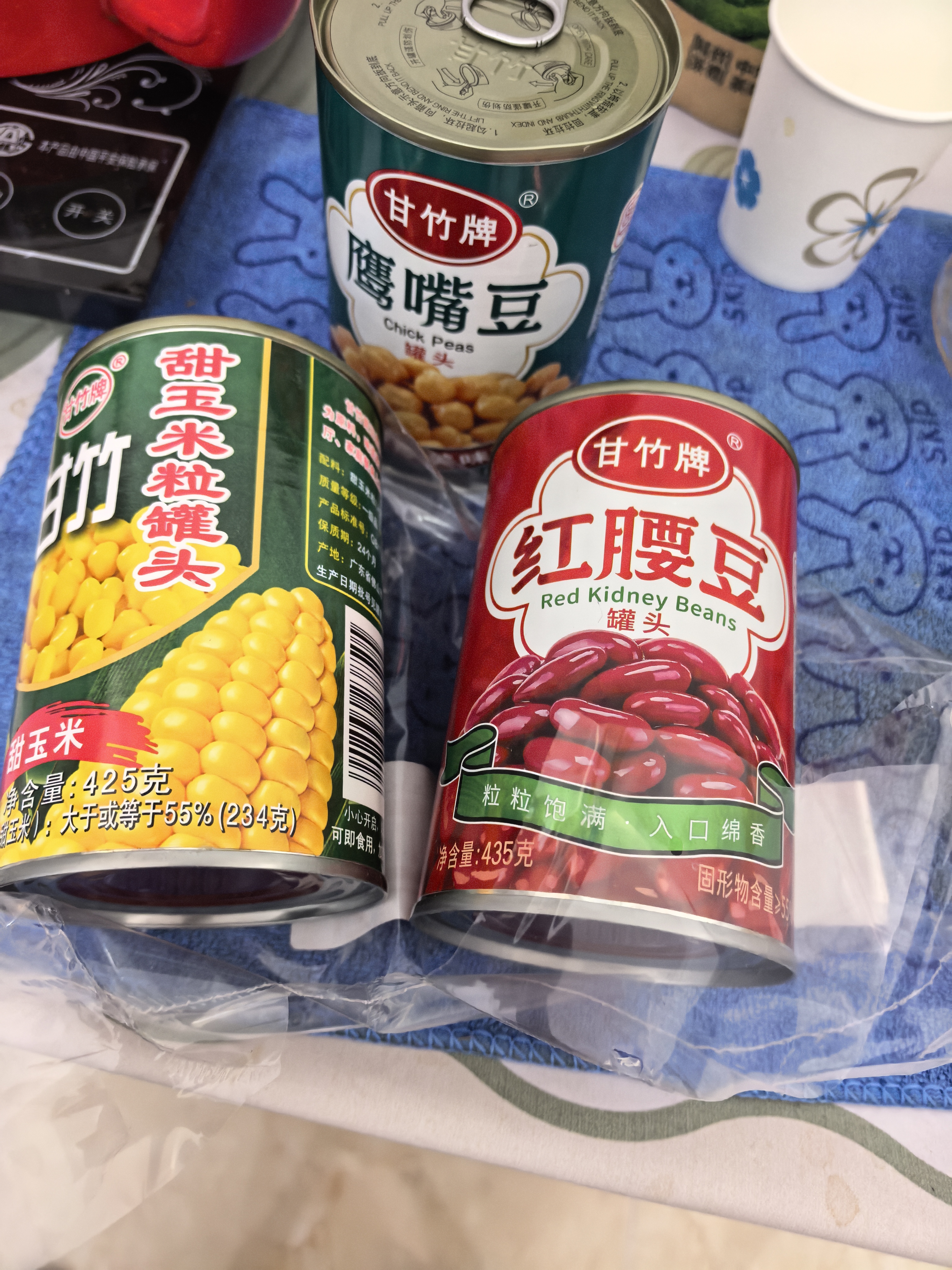 甘竹牌 甜玉米粒红腰豆鹰嘴豆罐头1295g广东特产即食预制菜 实拍图