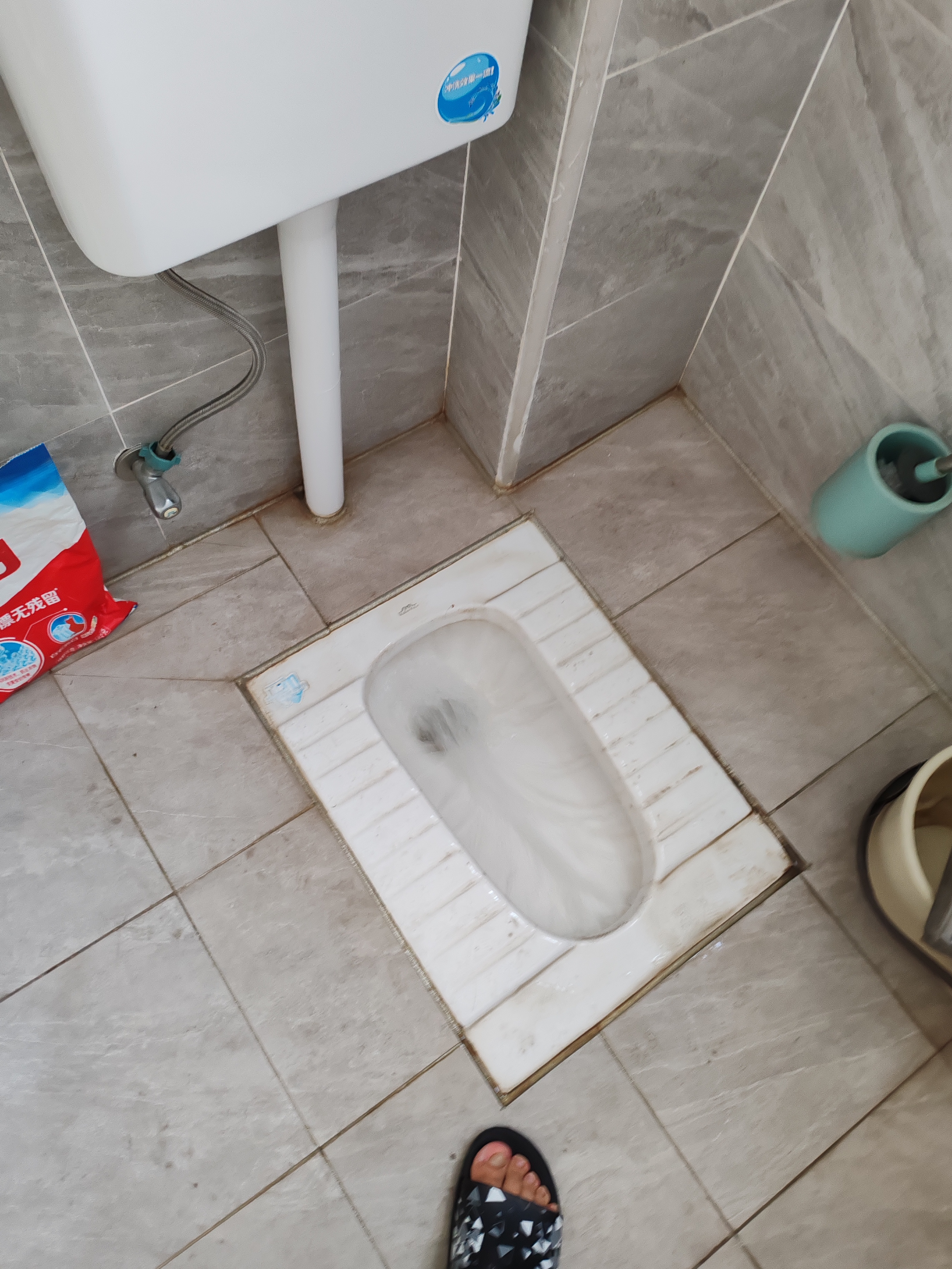 联塑加厚蹲便器冲水箱 强劲大冲力水箱厕所壁挂式冲洗马桶 双按键水箱 实拍图