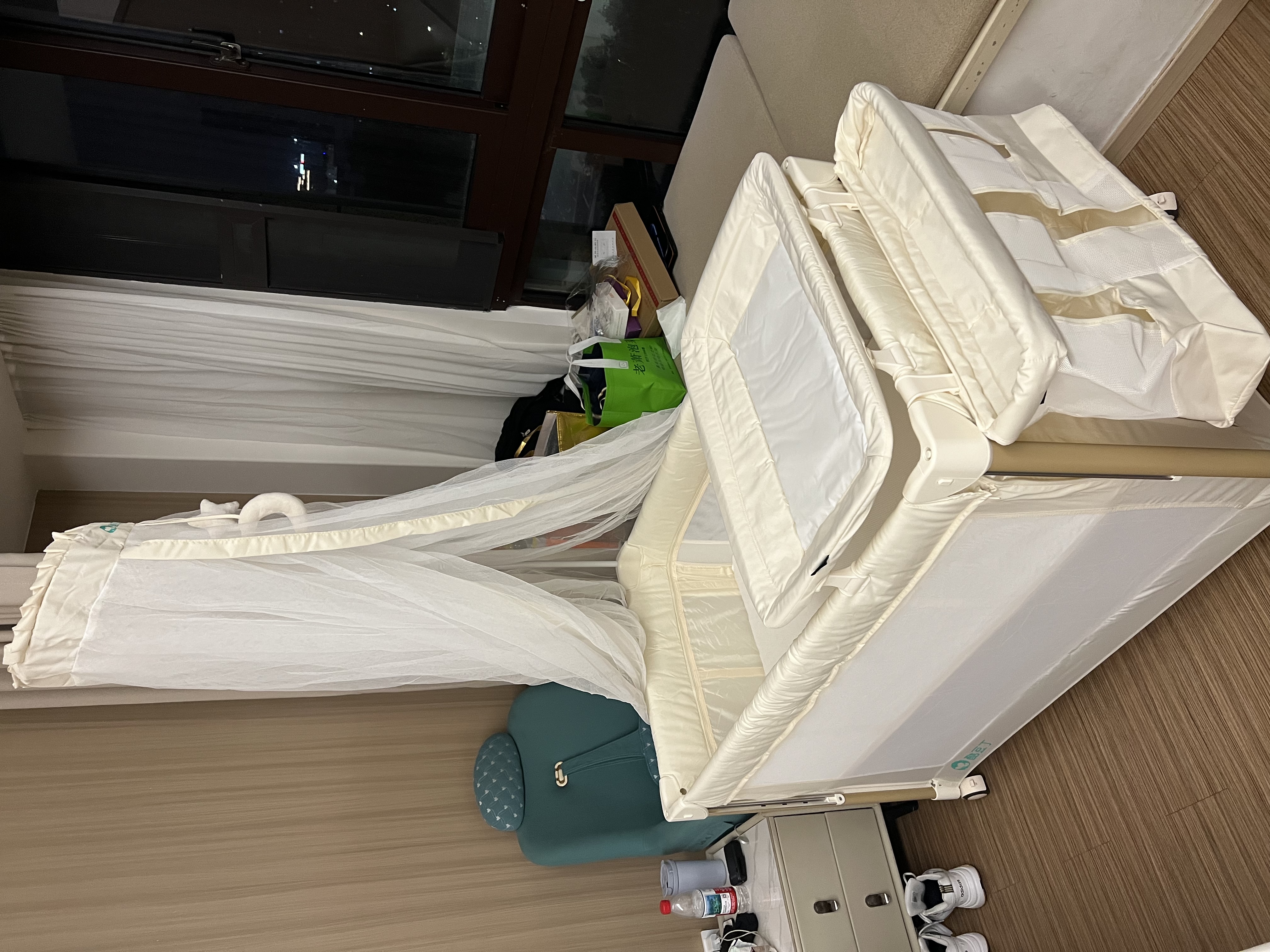 酷豆丁智梦婴儿床可折叠拼接大床多功能新生尿布台床 智能旗舰款 实拍图