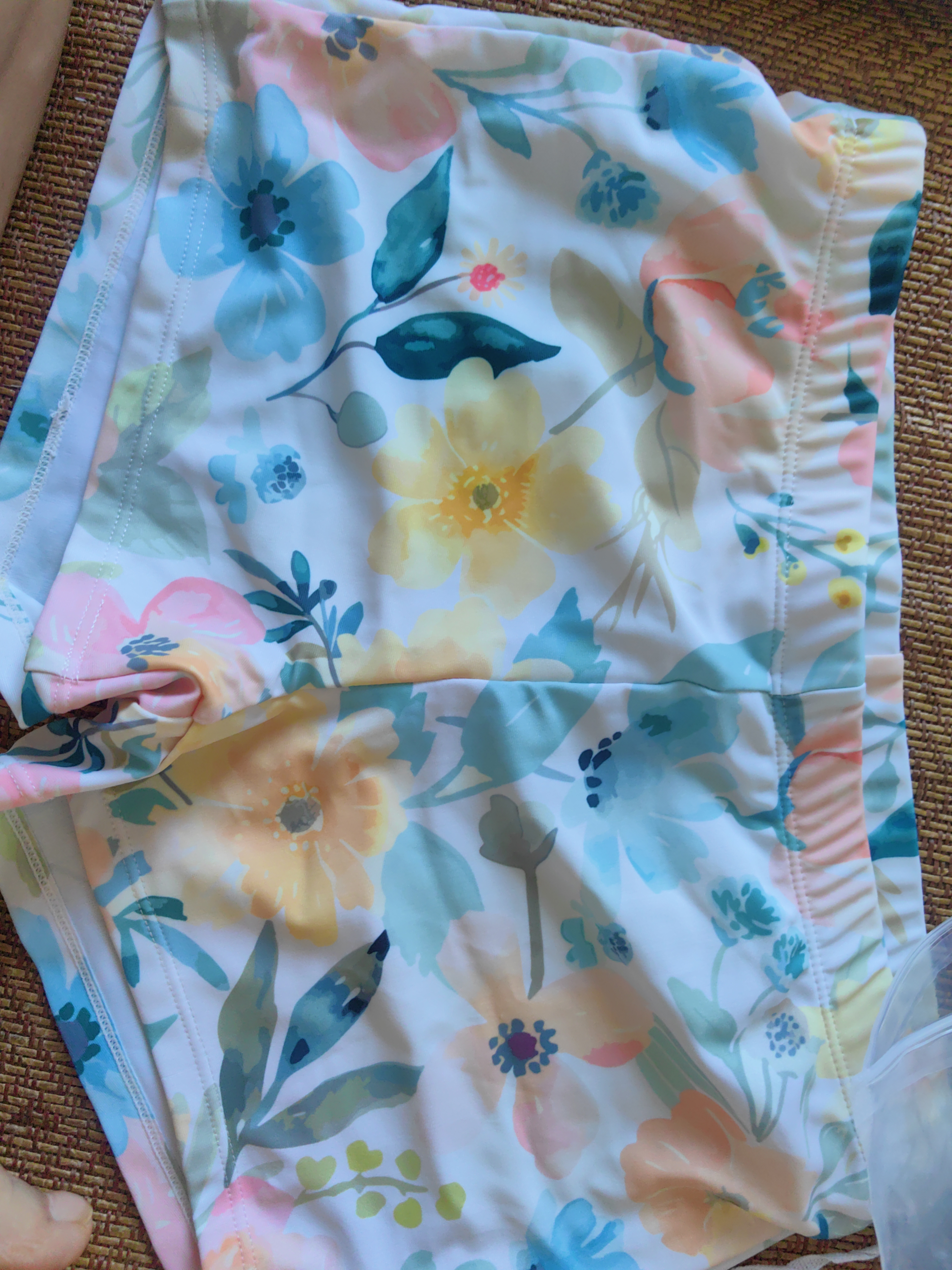 梵迪拉（F.DYRAA）泳衣女士温泉遮肉显瘦连衣裙子夏季透气游泳衣三件套15024黄色L 实拍图