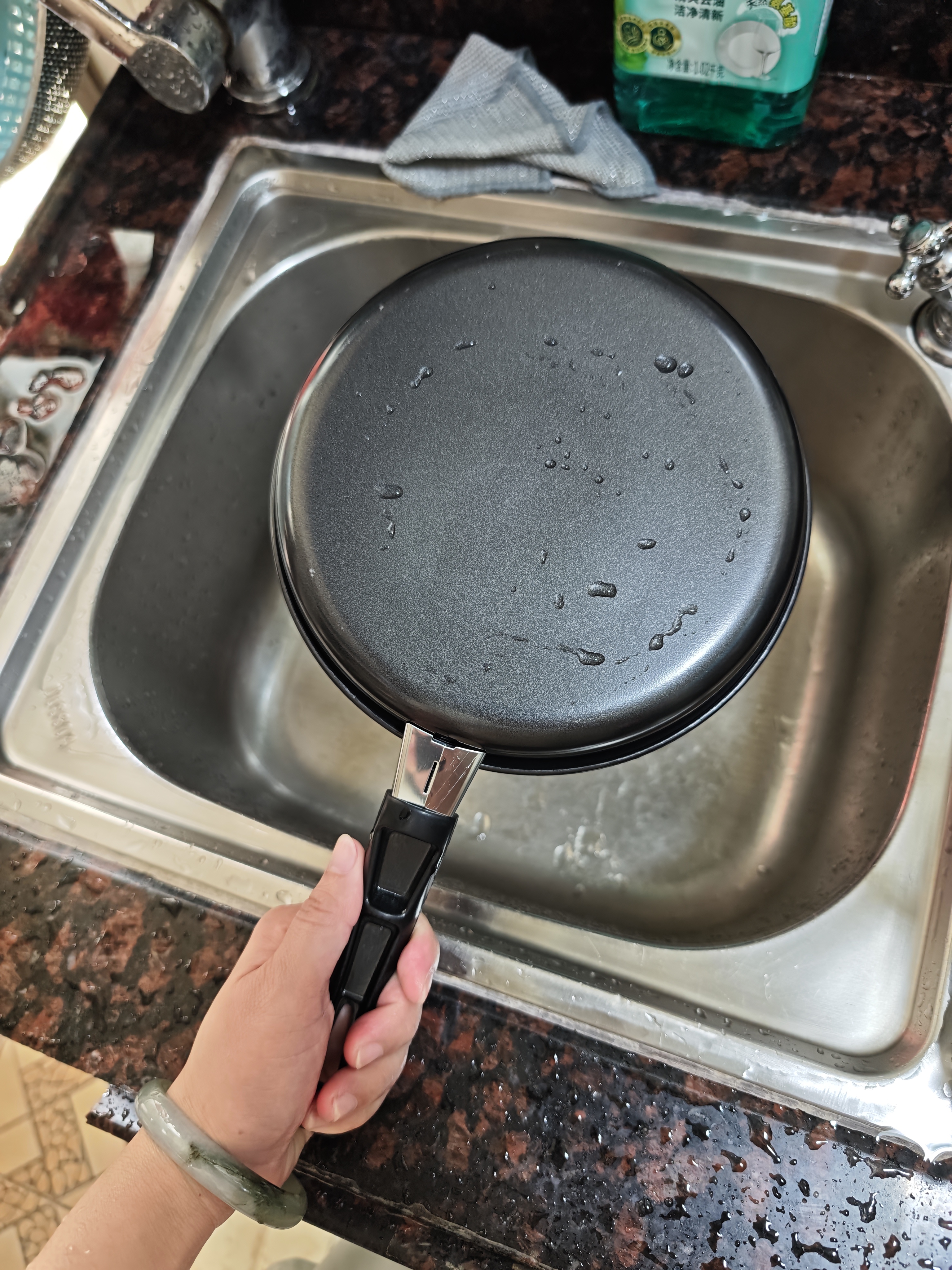 【煎炸神器】家用不粘锅迷你小煎锅平底锅煎蛋煎饼锅户外锅具 99%家庭选择）升级款麦饭石 18cm 实拍图