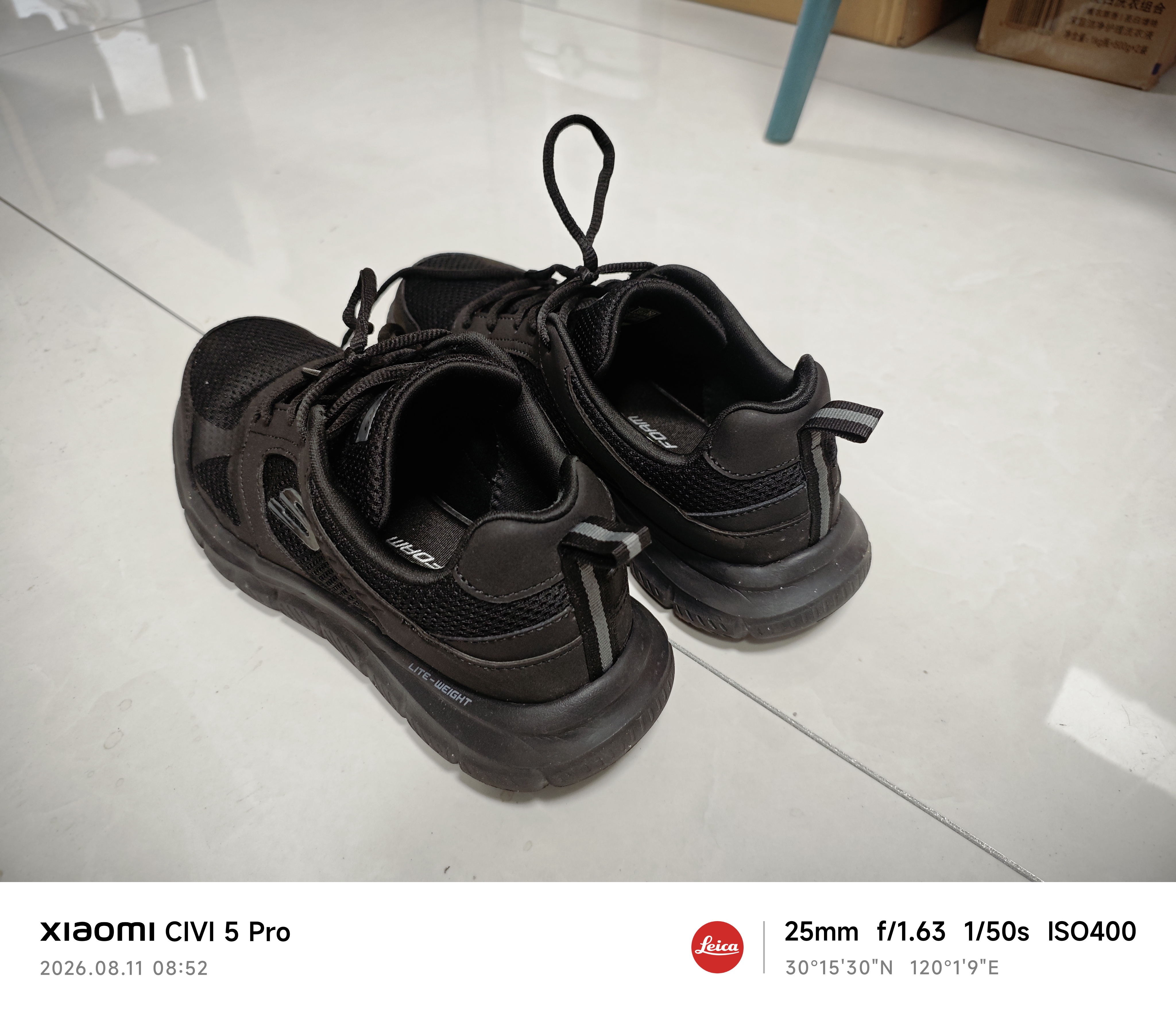 斯凯奇（Skechers）七夕情人节礼物运动鞋男士网面透气休闲鞋户外软底跑步鞋232398 实拍图