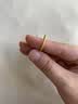 周六福黄金戒指女硬金三生三世足金素圈指环 定价单个 沙面14号-0.76g 实拍图