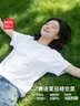 名创优品（MINISO）白短袖t恤女夏季2026新款纯棉大码宽松半袖微胖mm高级感纯白上衣 实拍图