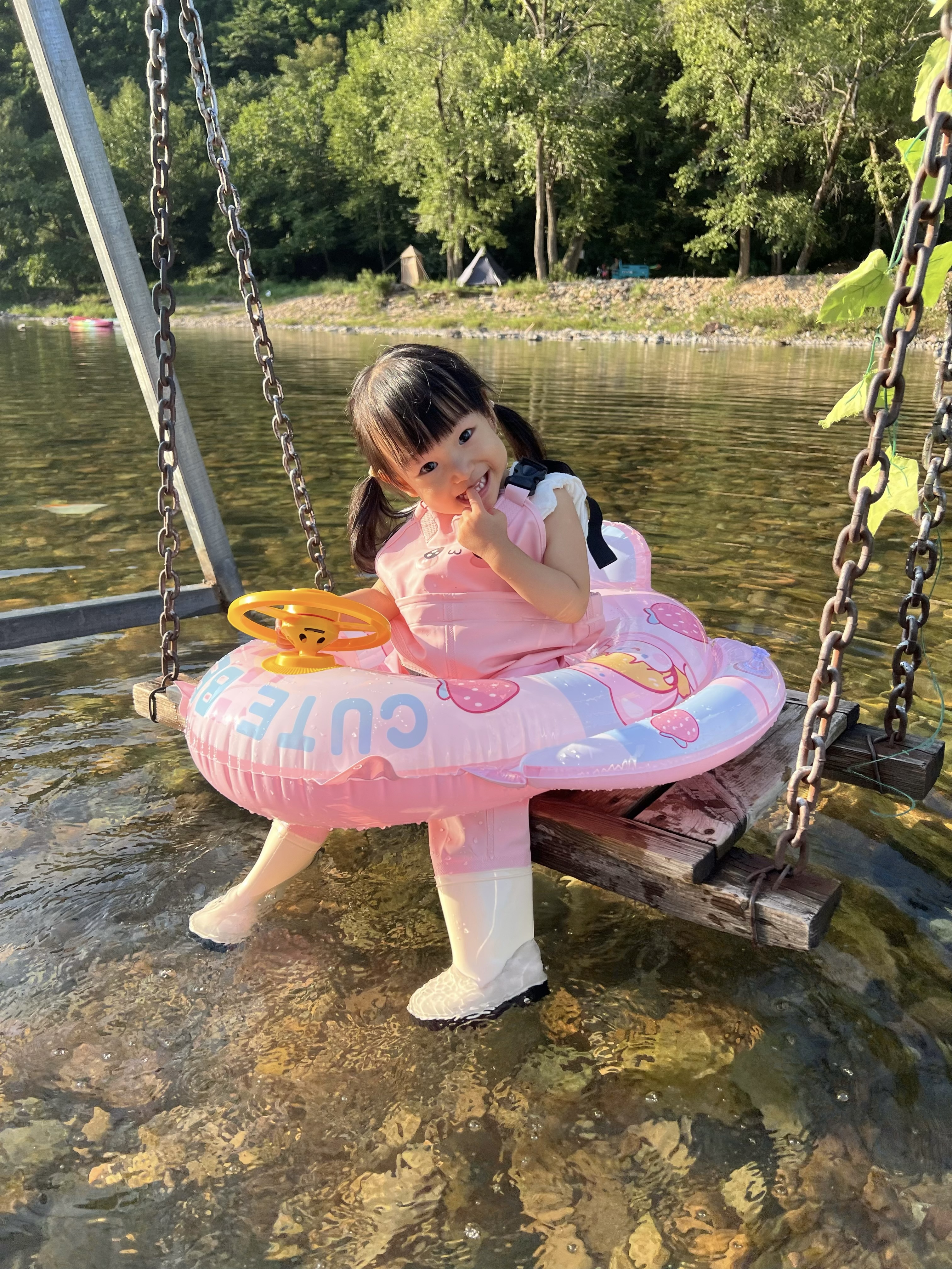 361°儿童游泳圈宝宝救生圈充气加厚防侧翻女童游泳装备幼儿泳圈 实拍图