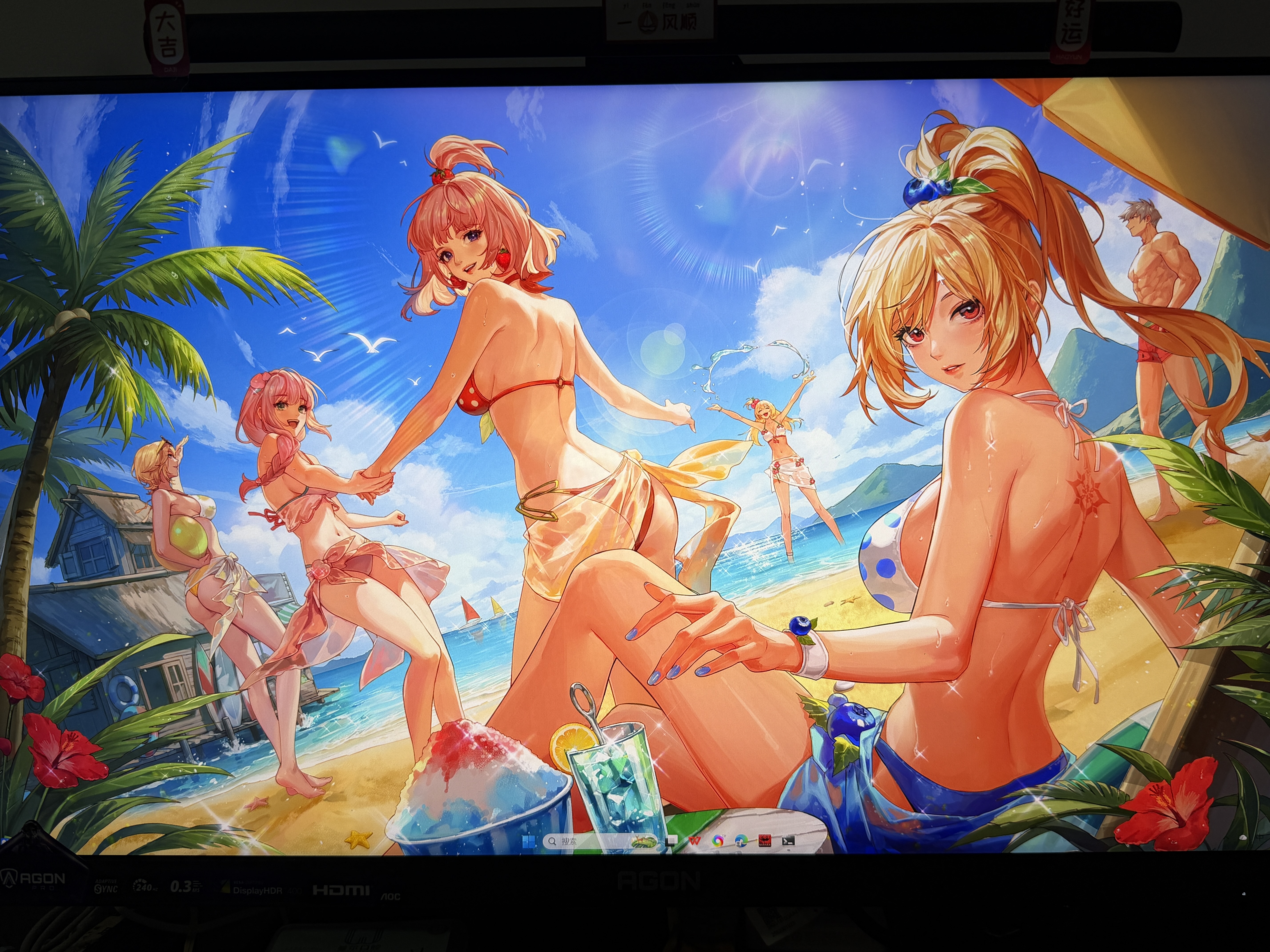AOC 爱攻御天Max 27英寸4K240Hz双模电竞显示器DP2.1 HDR400 FASTIPS 0.5MS 硬件低蓝光电脑屏幕 【原装模组】4K240Hz双模电竞 AG276UZ 实拍图