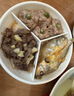COOKSS宝宝辅食一锅蒸餐盘圆形三分格陶瓷蒸蛋碗电饭锅内蒸菜格儿童 实拍图