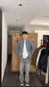 主意范（ZHUYIFAN）双拉链开衫毛衣外套男春秋半高领加厚保暖oversize情侣针织衫夹克 灰色 半高领 XL 125-145斤 实拍图