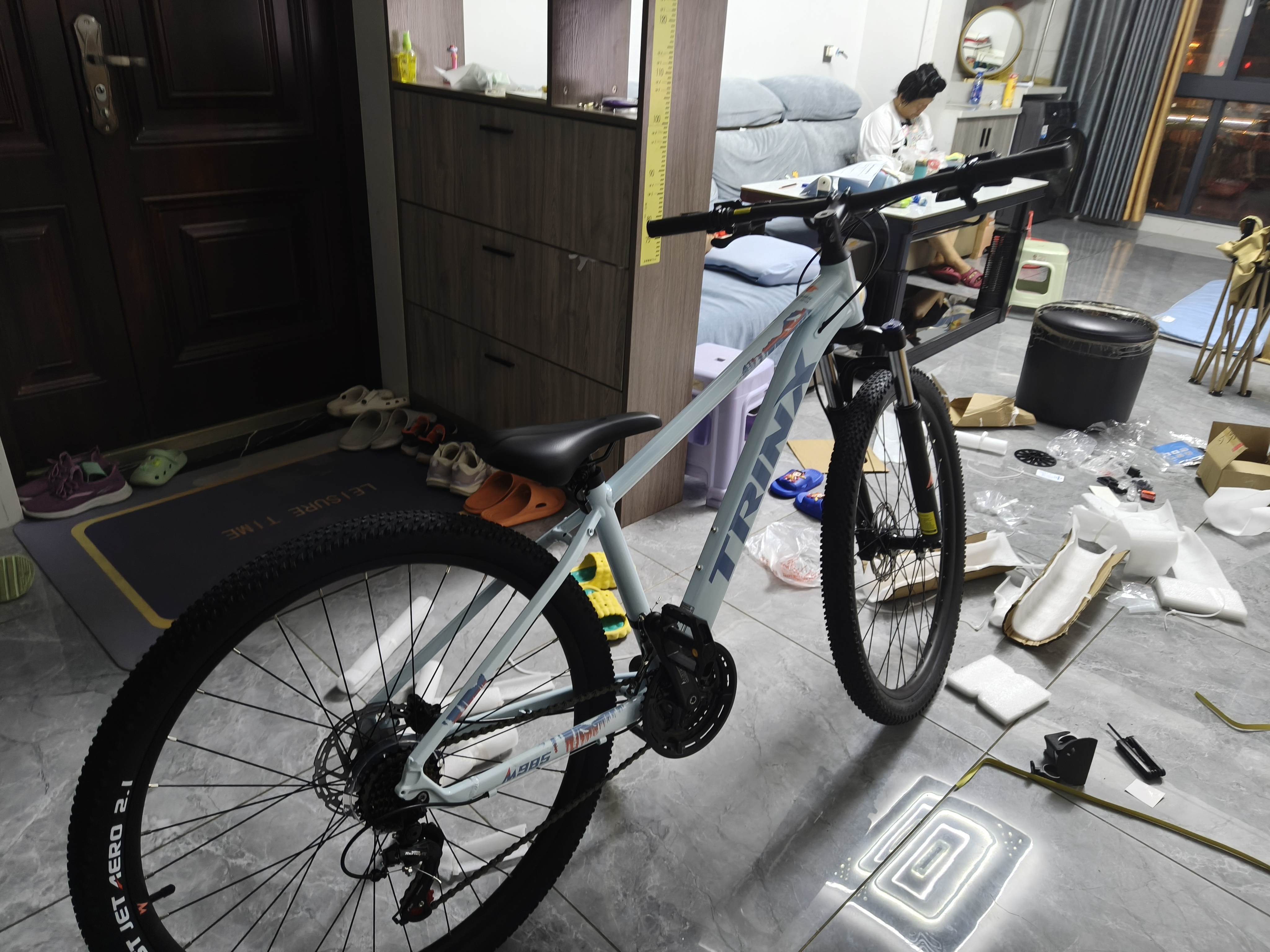 千里达26款M985ELITE山地自行车禧玛诺21速油压碟刹学生成人通勤单车 星途蓝- 21速 27.5*15寸 推荐:150-170cm左右 实拍图