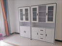 百裕达 现代书房白色书柜置物架书架组合 简约家用客厅烤漆落地带门书橱 时尚两门书柜 0.8米（白色） 实拍图