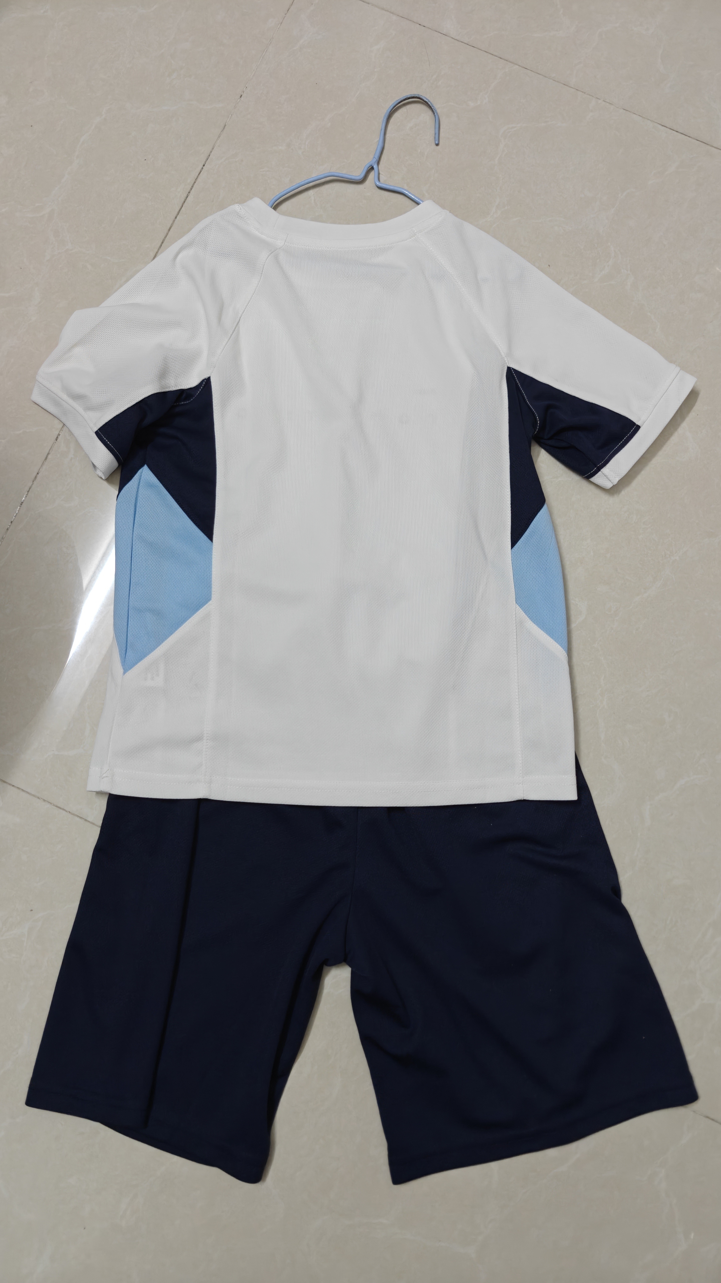 左西童装男童夏套装2026新款夏季儿童速干运动服A类短袖T恤两件套 白色 【A类面料 婴儿般呵护】 140 cm 实拍图