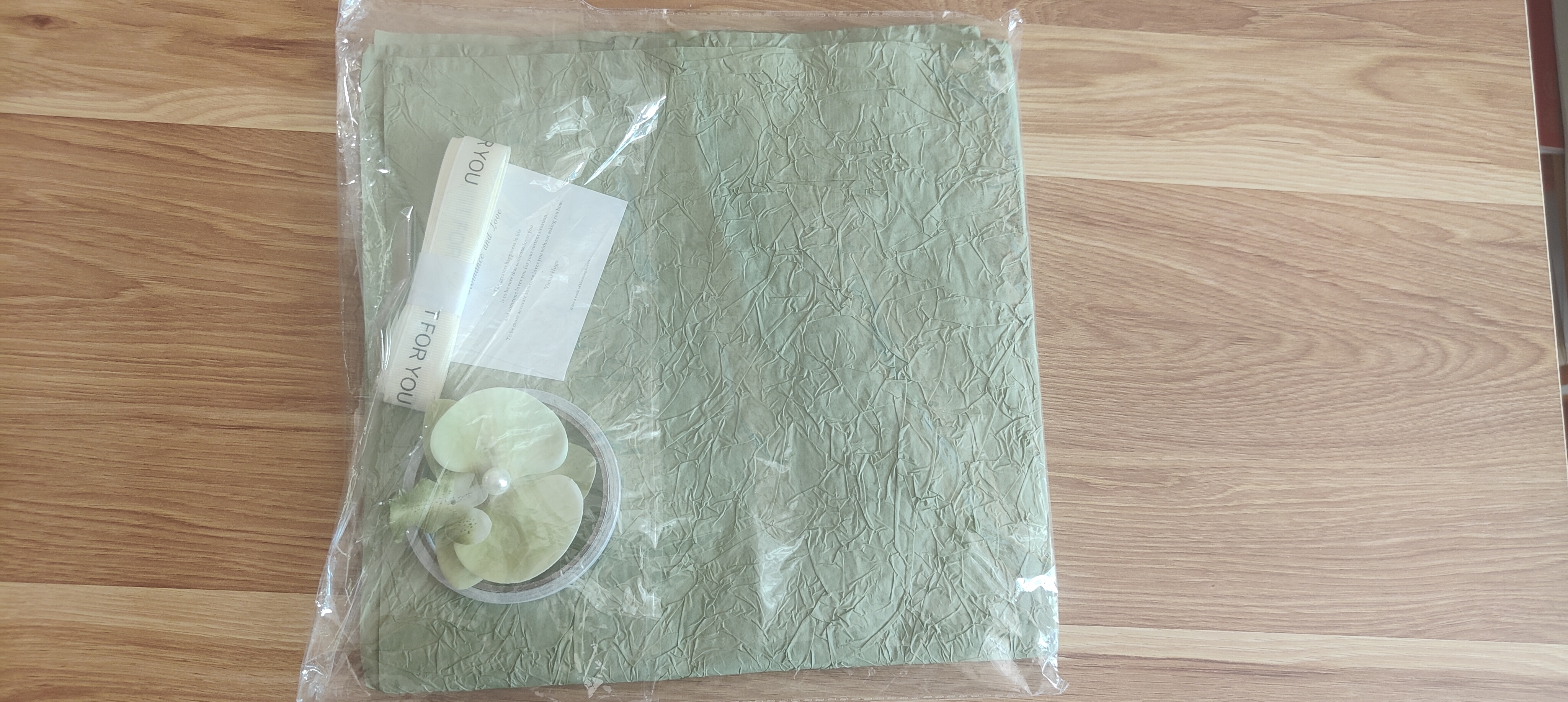 DOROCH礼品包装纸含丝带蝴蝶兰烟盒包装纸手工DIY生日结婚中秋节礼物 实拍图