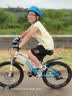 四万公里骑行半指手套运动健身户外登山透气减震防滑吸汗手套 蓝色 实拍图