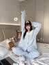 另约甜美公主风睡衣女款夏天云朵棉带胸垫短袖少女套装薄款家居服外穿 蓝色 【固定胸垫】 M 实拍图