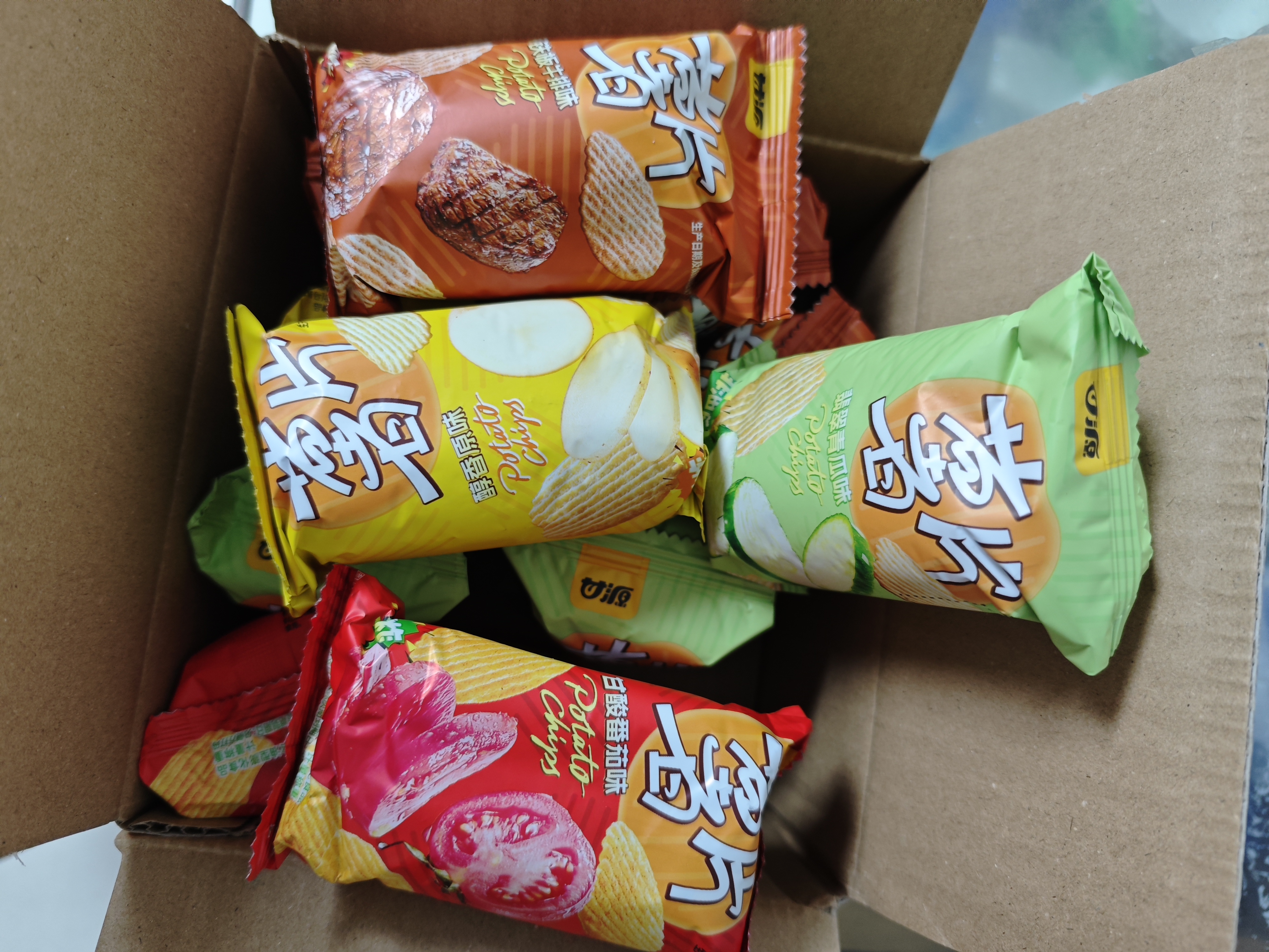 甘源牌非油炸烘焙薯片408g混合口味独立小包装道膨化休闲零食 实拍图