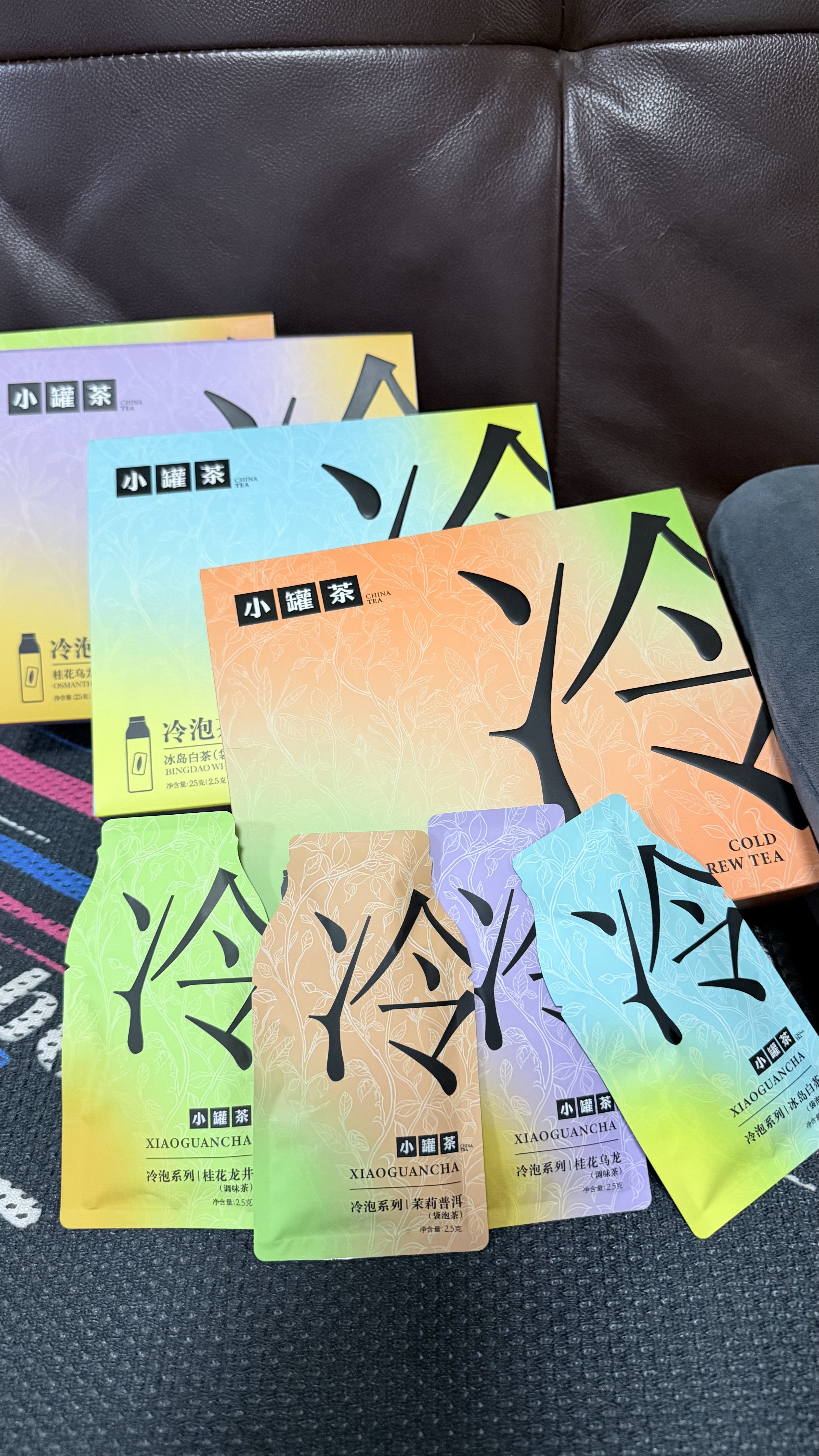 小罐茶冷泡茶茉莉普洱桂花龙井乌龙等4盒装共100g+冷泡杯（随机） 实拍图