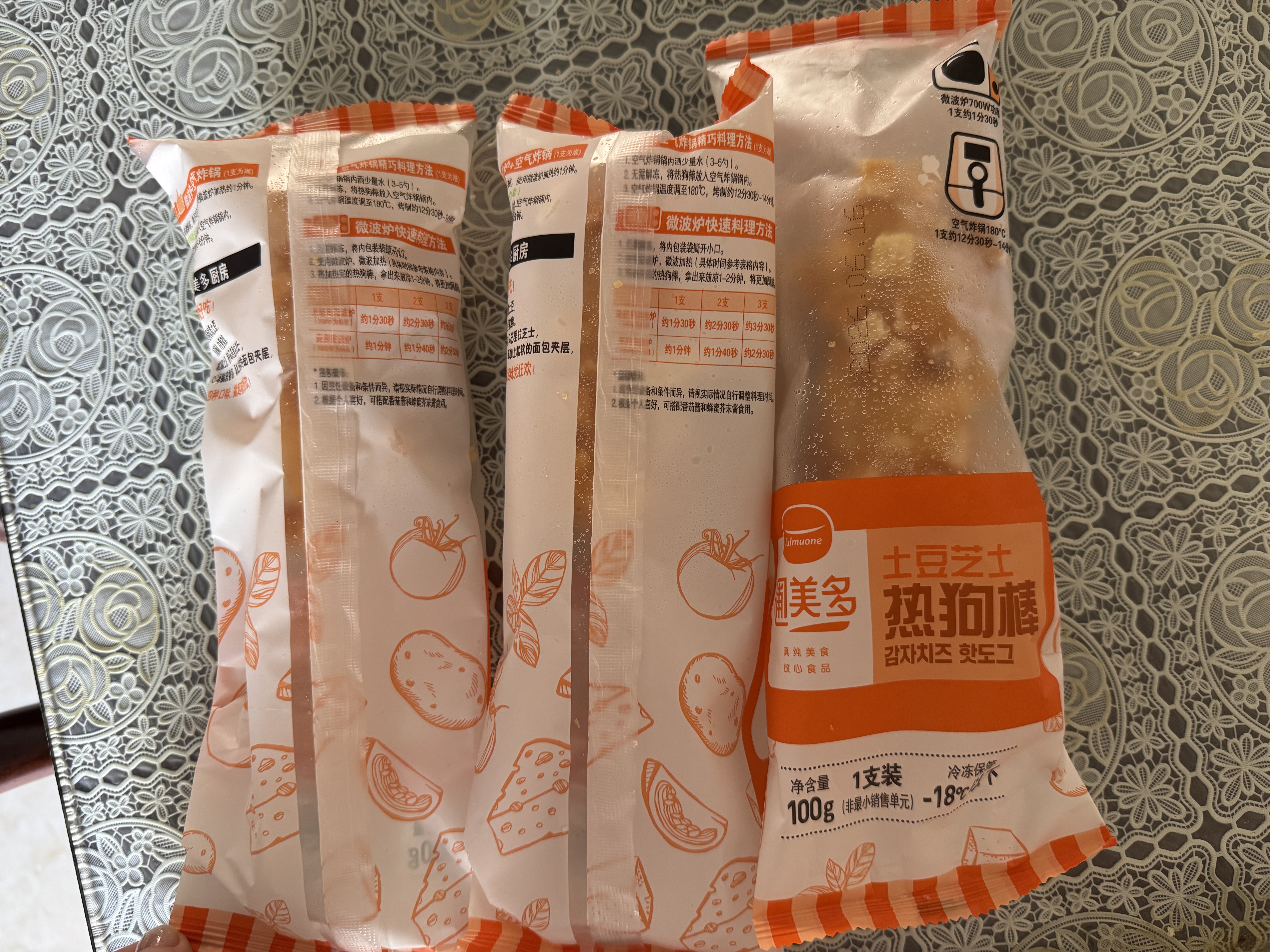 圃美多土豆芝士热狗棒6支（3支装300g*2袋） 儿童早餐空气炸锅奶酪速食 实拍图