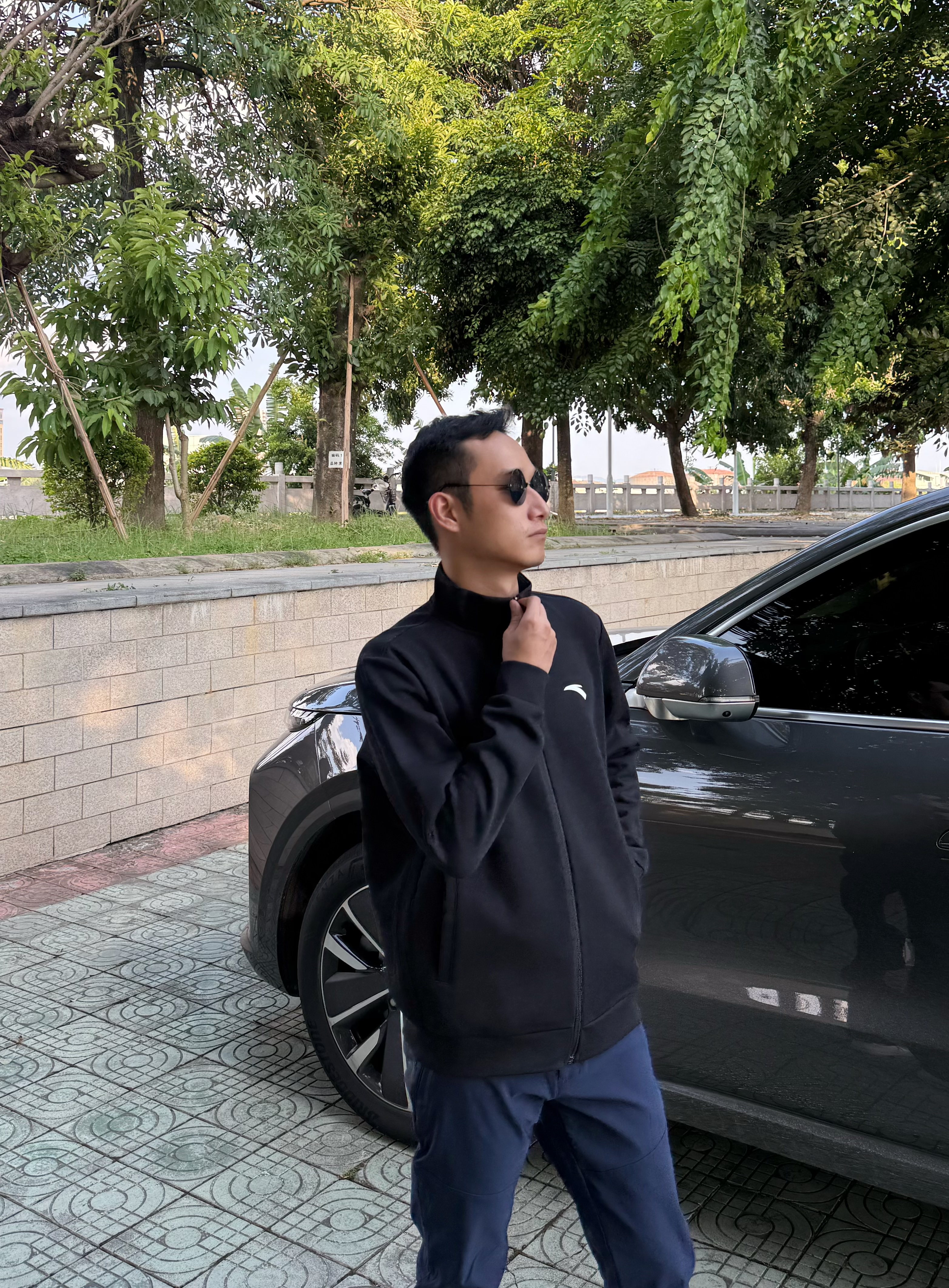 安踏运动外套男秋冬季针织立领商务行政夹克男士休闲开衫卫衣男装上衣 【常规款】基础黑7707-1 L (175) 建议120-140斤 实拍图