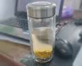 富光玻璃杯双层 带茶隔高硼硅玻璃水杯 茶水分离车载泡茶杯子男400ml 实拍图
