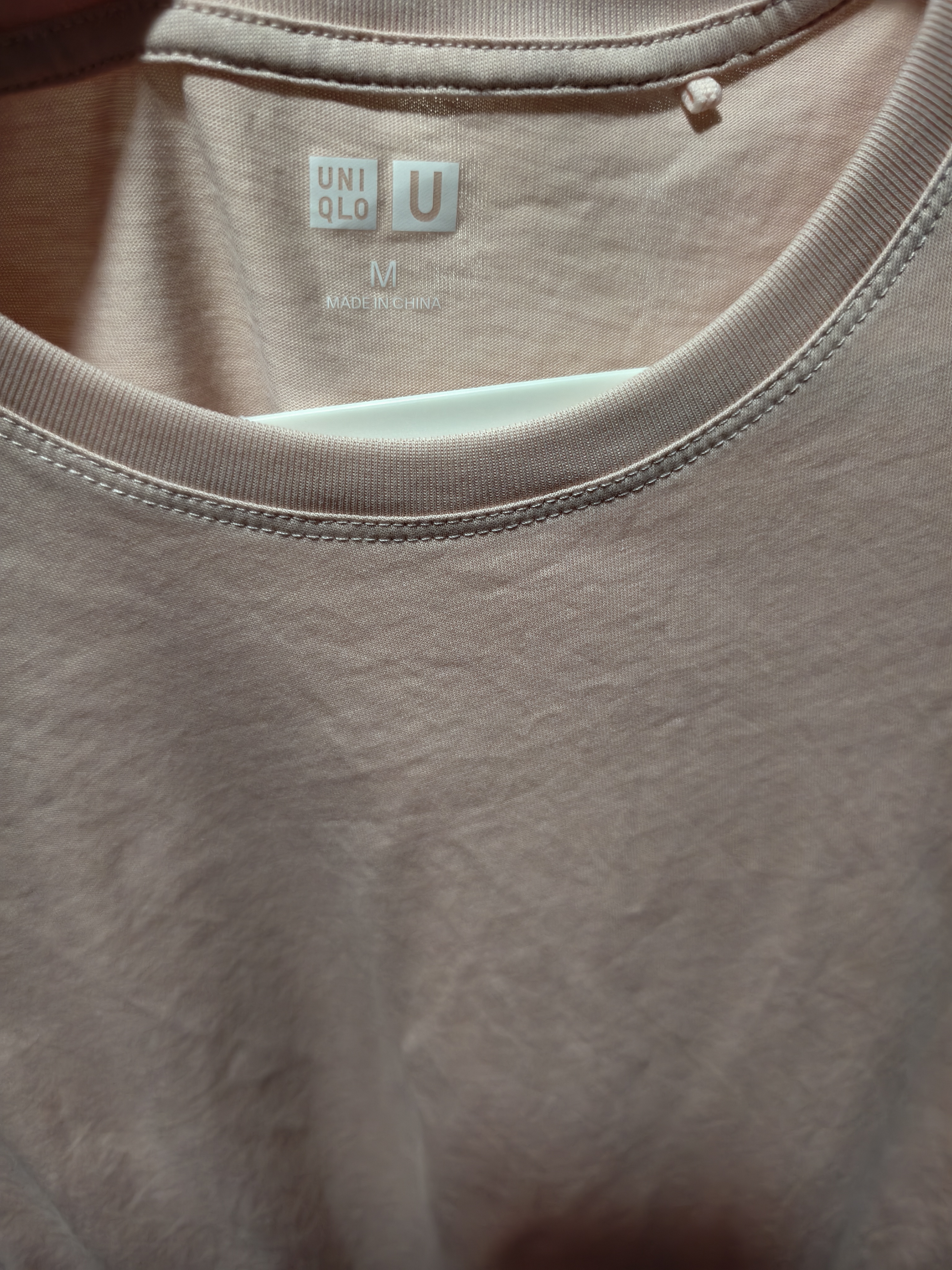 优衣库SUPIMA COTTON短袖T恤女装合作款/圆领纯棉打底内搭483461 11 粉红色 M 实拍图