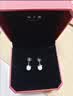 周大福清新花瓣925银镶珍珠耳钉直径约6-6.5mm AQ32344生日礼物 实拍图