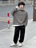 李宁儿童裤子2026春秋季男童运动裤学生宽松长裤青少年休闲卫裤束脚裤 黑色-束脚【秋季热销】 160 cm 实拍图