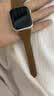 ROMISS适用于iwatch苹果手表表带apple watch S11/10/9/8/7表带意大利荔枝纹真皮腕带高级感轻奢手表链 琥珀棕（小蛮腰女款） (S) 40/41/42表盘通用-银色表扣 实拍图