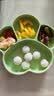 COOKSS宝宝餐盘硅胶学吃饭分格儿童餐具辅食碗餐盘带吸盘 双拼绿 实拍图
