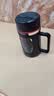 新款玻璃杯商务防爆把手大容量手柄办公室泡茶水杯防摔男女杯子 活动商务黑【两款随机发】 500ml 实拍图