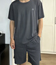 猫人男士睡衣男夏季短袖【凉感冰丝螺纹】高弹轻薄透气抑菌家居服新品 实拍图