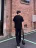 举风怪兽实验室柳叶弯刀牛仔裤男款胖子大码腿粗屁股大直筒微喇叭裤子 黑色 【高品质】 4XL 建议180-200斤收藏加购优先 实拍图