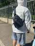莫奈德品牌斜挎包男防水覆膜牛津布背包男士单肩包户外运动超轻斜挎包男 灰色 实拍图
