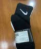 耐克NIKE袜子男子 速干透气运动袜 中筒袜三双装SX7676-010黑L 实拍图