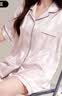 都市丽人睡衣女士睡衣夏季缎面仿真丝冰丝宽松短袖短裤开衫可外穿家居服L 实拍图