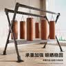 京芙家落地可折叠可伸缩晾衣架阳台家用室内室外防风晾衣杆晾晒被子神器 奶白加固【1.3米-2.3米伸缩】 实拍图