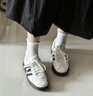 adidas「T头鞋」VL COURT 2.0复古休闲板鞋德训鞋阿迪达斯轻运动 汉玉白/蓝色/金色 (推荐女生买小半码)   38 实拍图