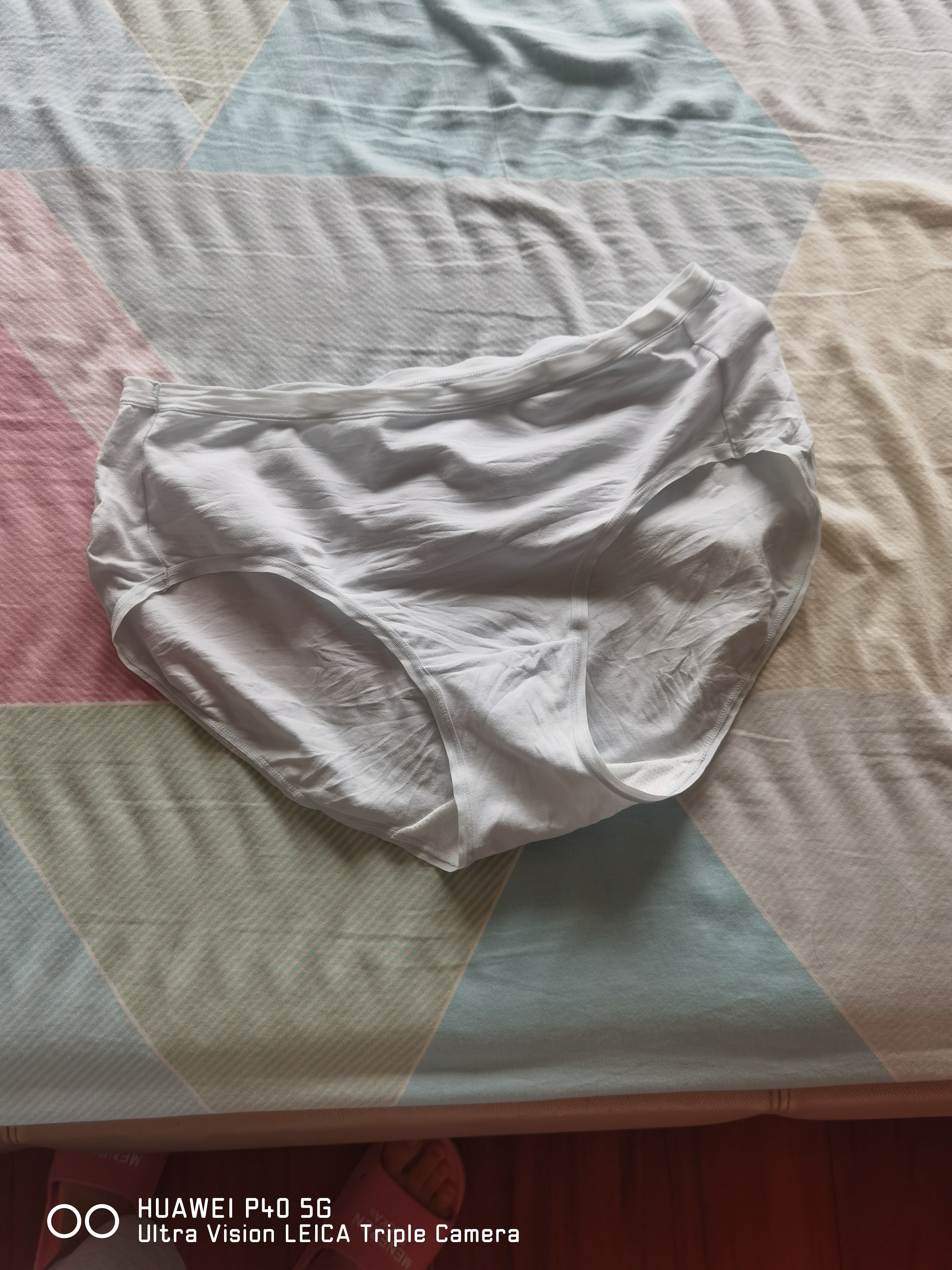 京舒然【新疆棉】50S嘟嘟棉10A抗菌蚕丝裆中腰女生三角内裤  XL 实拍图
