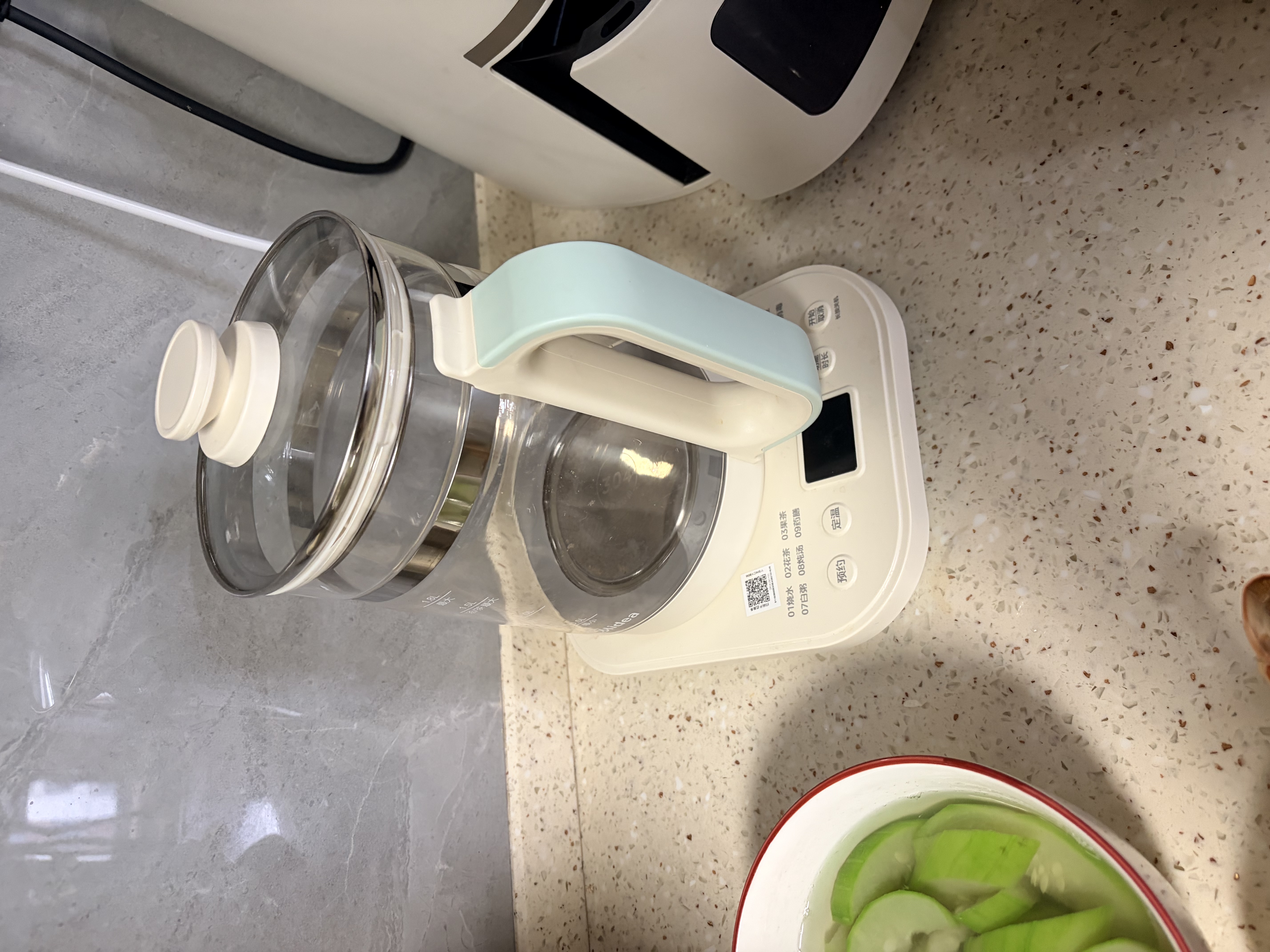 美的（Midea）养生壶大容量煮茶壶炖煮壶电热水壶烧水壶电水壶恒温保温自动家用办公室花茶壶玻璃煮茶器煮小米 【超级新品】-全网爆款 1.8L 实拍图