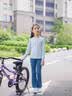 moonkids童装女童微喇裤秋装儿童瑜伽裤子女孩训练运动喇叭裤高弹运动长裤 18371丈青色【喇叭裤upf50+】 120 cm 晒单实拍图